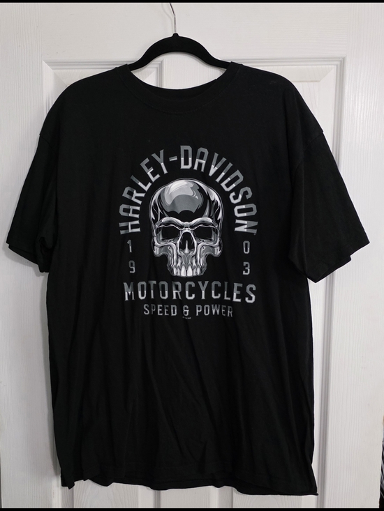Harley-Davidson Other - McGrath Harley-Davidson Black T-Shirt with Silver Skull Graphic